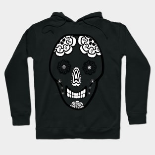 Black and White Sugar Skull (Calavera) Hoodie